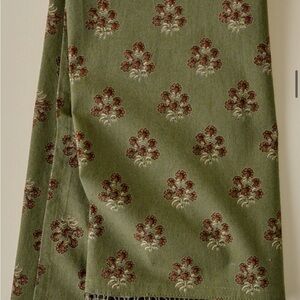 ISO Magnolia olive green floral block print  items